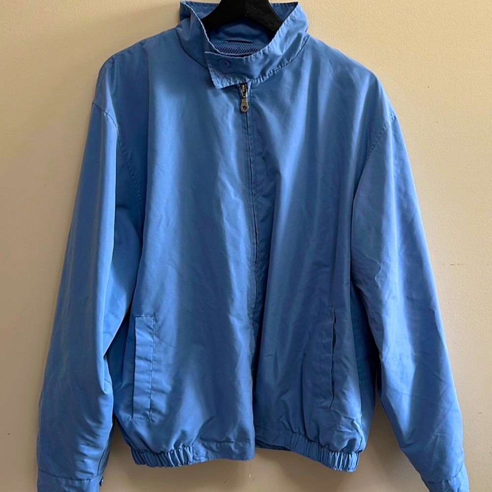 Men's Light Blue Windbreaker Jacket